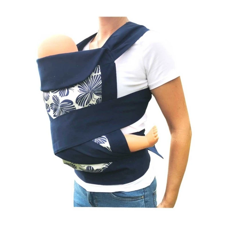 Barbabebe Слинг- кенгуру Mei Tai стил-ocean blue океанско синьо BS1006